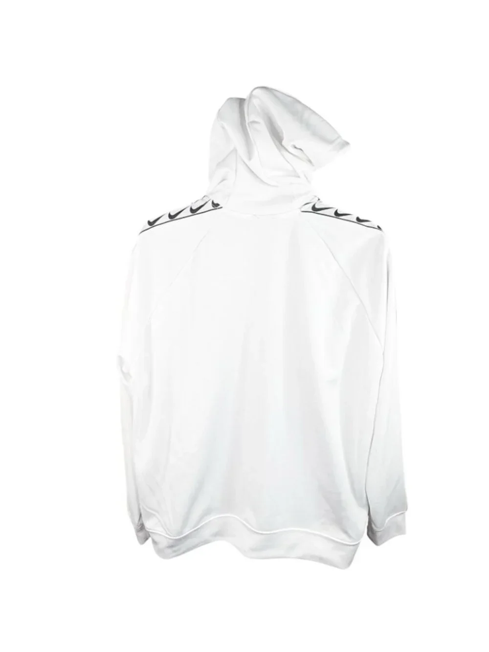 Nike Swoosh Tape Full Zip Hoody Sweatshirt Track Jacket White Unisex Women’s XL